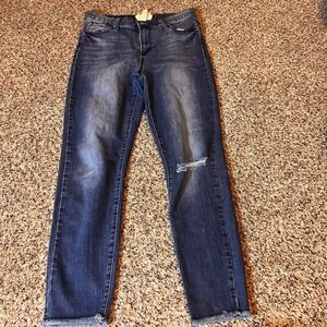 Altard State Distressed Jeans Frayed Hem Dark‎ Wash Denim Casual Size 29